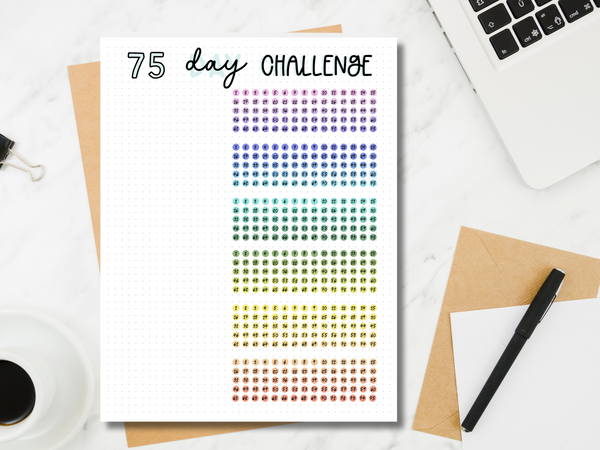 75-Day Challenge Tracker - Editable PDF