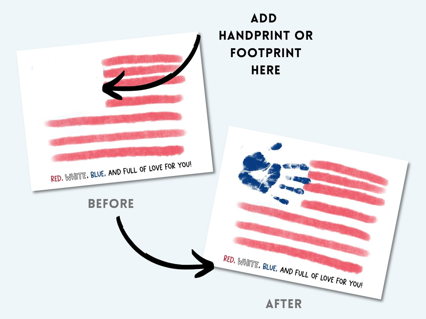 4th of July Handprint Art Bundle - 14 Templates