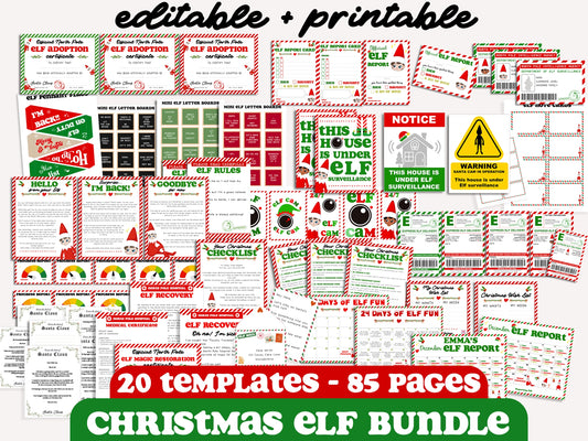 Printable Christmas Elf Bundle