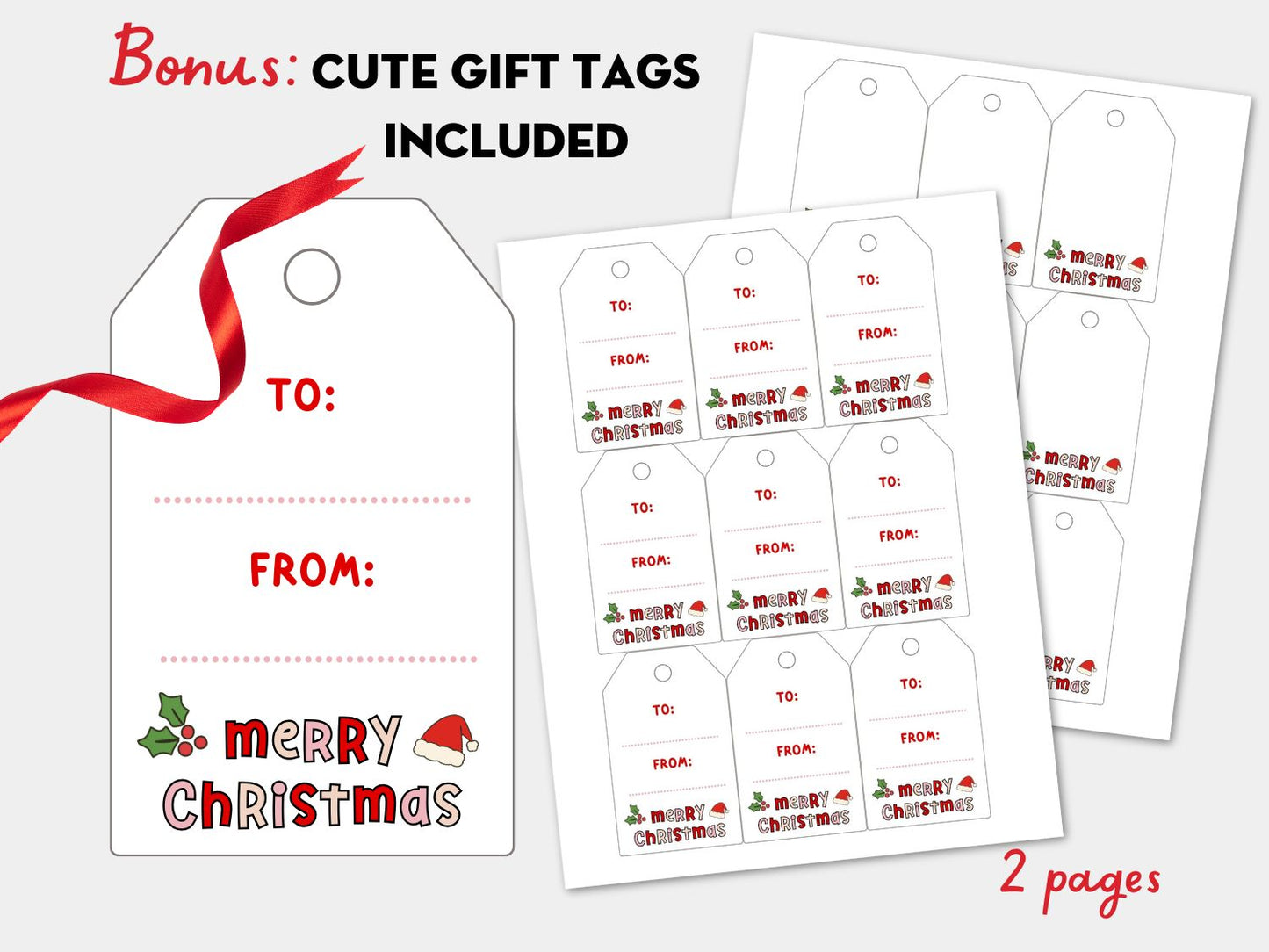 Printable Secret Santa Questionnaire + Gift Exchange Kit