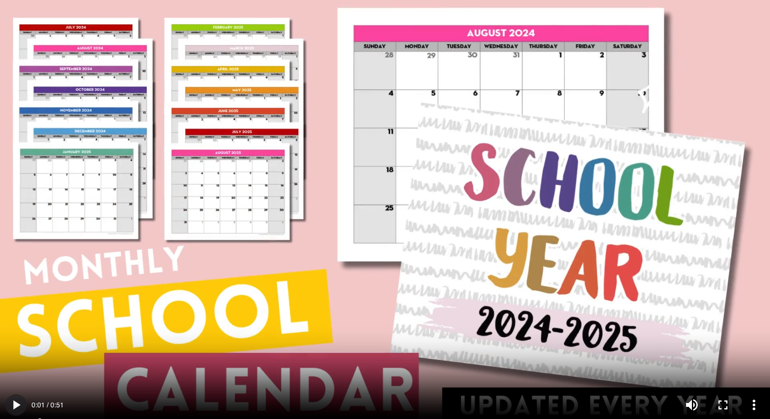 EDITABLE PDF - 2024-2025 Monthly School Calendar – Lovely Planner editable-pdf-2024-2025-monthly-school-calendar-lovely-planner