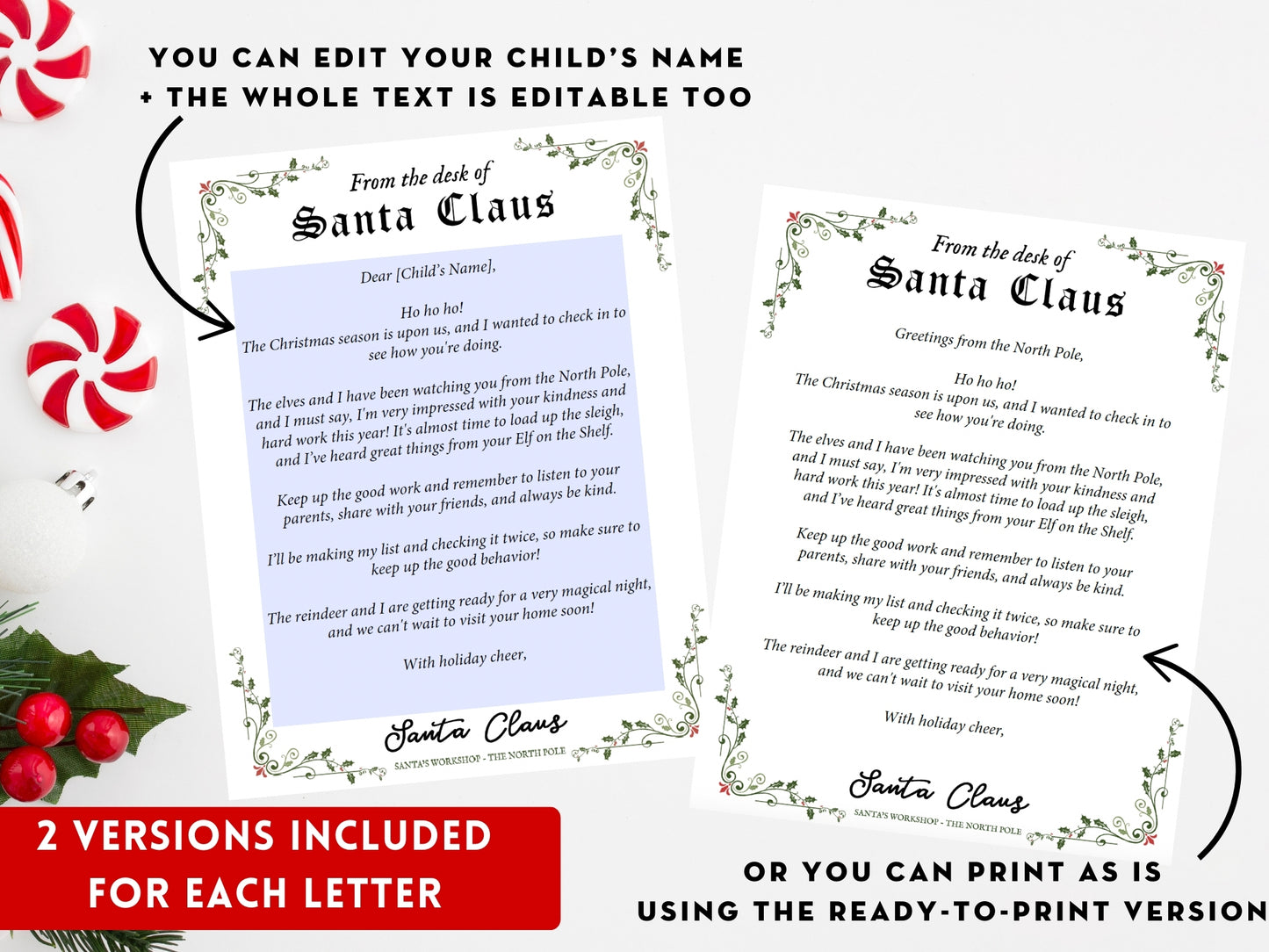 BUNDLE of 20 Elf Printable Templates: Elf Letter, Elf Adoption Certificate, Elf Report, Elf Warning, Elf Surveillance Elf Cam, Santa Letter & More!