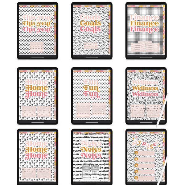 Undated Digital Planner for iPad and tablets
