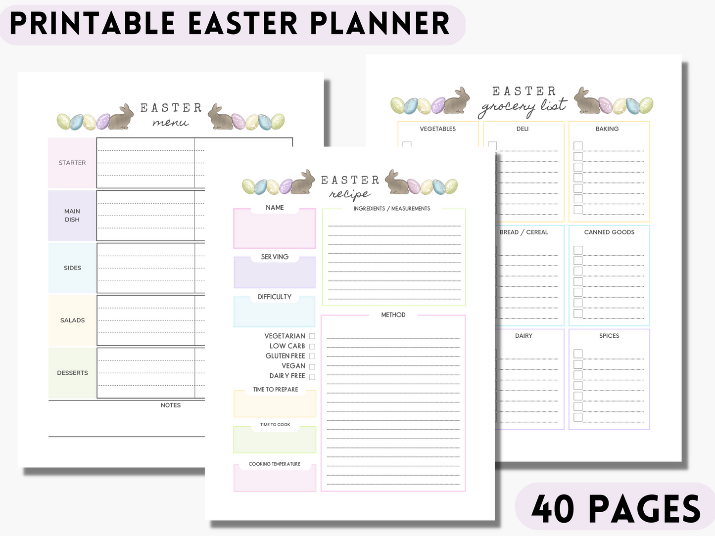 Easter Planner - Printable Planner