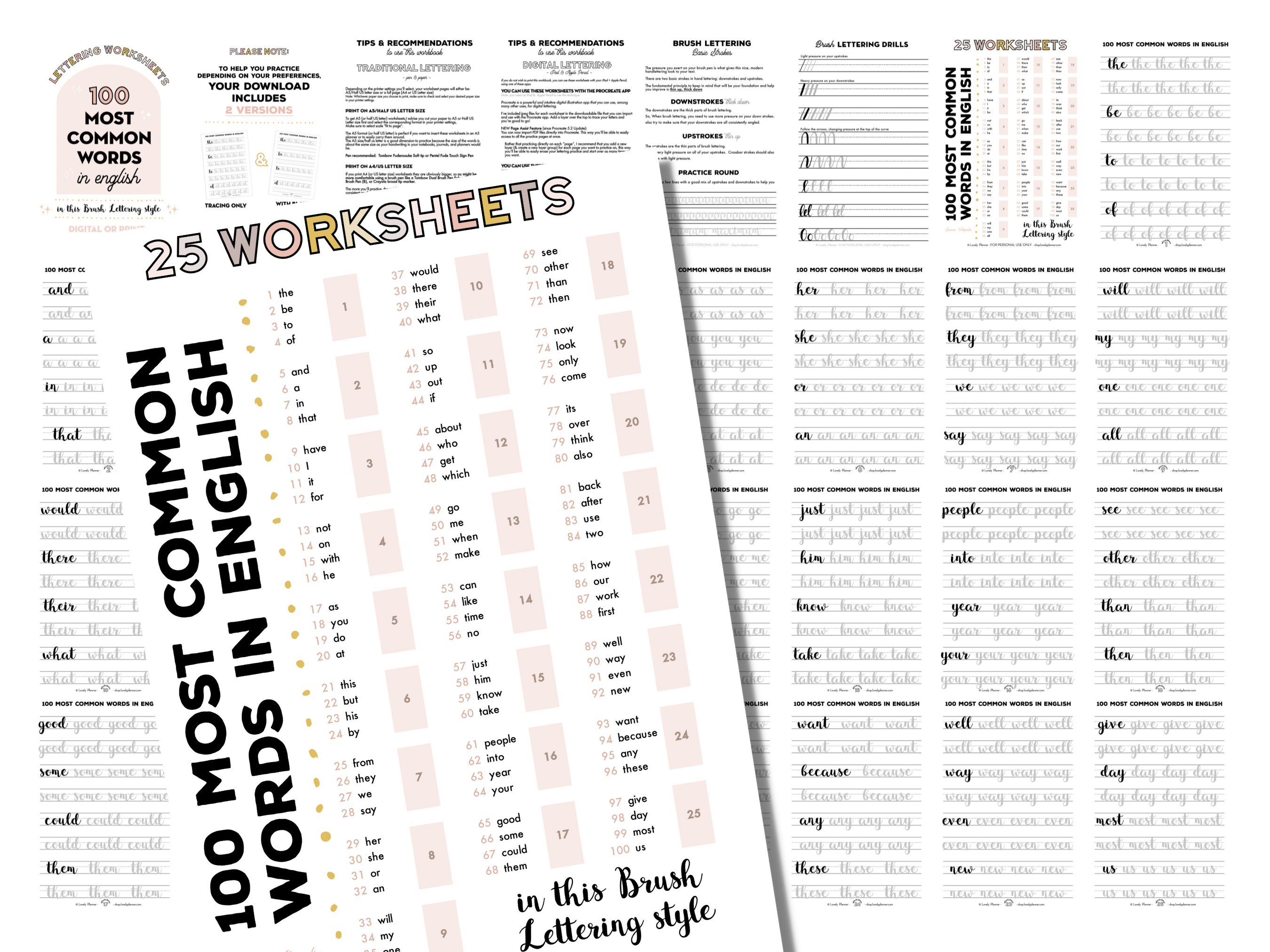 Collect Word Lettering Lettering – Lovely Planner