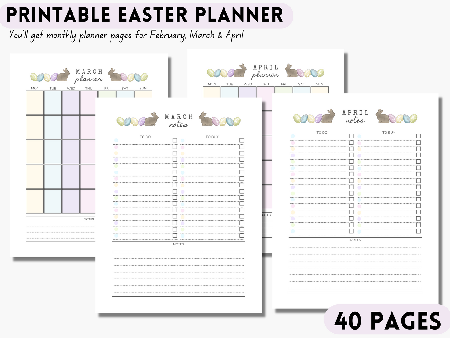 Easter Planner - Printable Planner