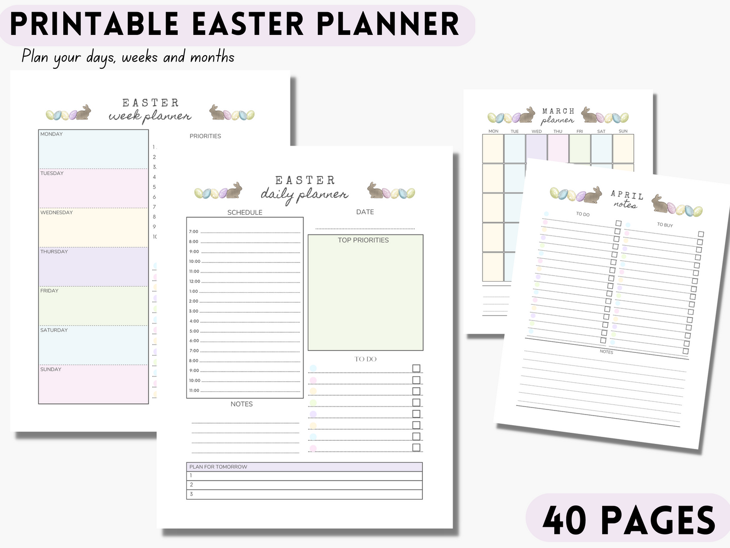 Easter Planner - Printable Planner