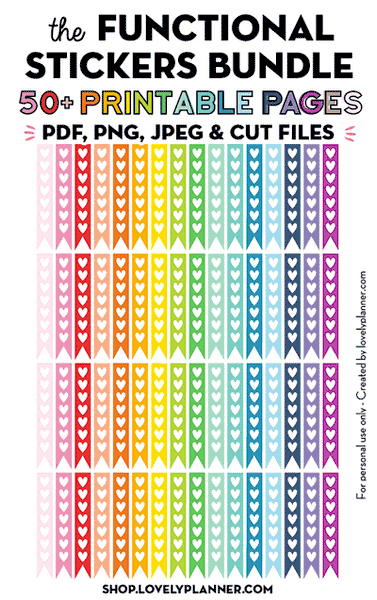 The Functional Stickers Bundle: Pack of 50 Printable Functional Sticker Sets