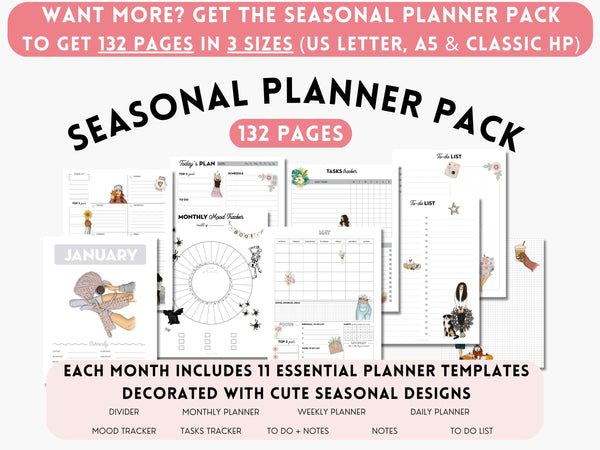 March Planner Pack - 11 pages - Printable or Digital Planner