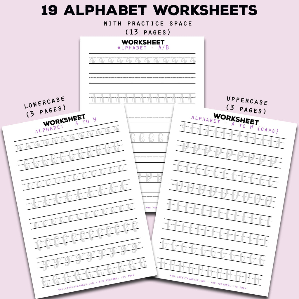 Sans Serif Lettering - 30 Practice Worksheets for Procreate & Print –  Lovely Planner